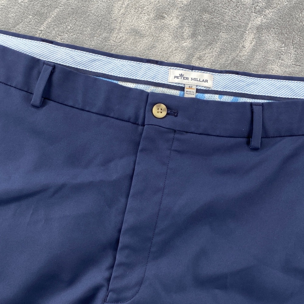 Peter Millar Salem Performance Golf Shorts Mens 42 Navy 9" Crown Sport MEOEB82